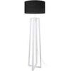 Lampadaires Tosel Lampadaire colonne bois blanc et noir Blanc Unique. . Maison & D&eacute;co > Lampadaires.
