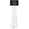 Lampadaires Tosel Lampadaire colonne bois blanc et noir Blanc Unique. . Maison & D&eacute;co > Lampadaires.