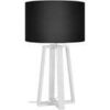 Lampes de bureau Tosel Lampe de chevet colonne bois blanc et noir Blanc Unique. . Maison & D&eacute;co > Lampes de bureau.