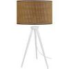 Lampes de bureau Tosel Lampe a poser tr&eacute;pied bois blanc et Paille Blanc Unique. . Maison & D&eacute;co > Lampes de bureau.
