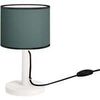 Lampes de bureau Tosel Lampe de chevet droit bois blanc et vert Blanc Unique. . Maison & D&eacute;co > Lampes de bureau.