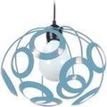 Lustres, suspensions et plafonniers Tosel Suspension globe m&eacute;tal bleu Bleu Unique. . Maison & D&eacute;co > Lustres, suspensions et plafonniers. Grenoble
