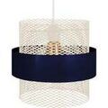 Luminaire sur Grenoble : Lustres, suspensions et plafonniers Tosel Suspension cylindrique m&eacute;tal bleu et blanc Bleu Unique. . Maison & D&eacute;co > Lustres, suspensions et plafonniers.