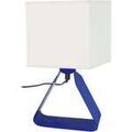 Luminaire sur Grenoble : Lampes de bureau Tosel Lampe de chevet g&eacute;om&eacute;trique m&eacute;tal bleu et blanc Bleu Unique. . Maison & D&eacute;co > Lampes de bureau.