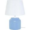 Lampes de bureau Tosel Lampe de chevet cylindrique bois bleu et blanc Bleu Unique. . Maison & D&eacute;co > Lampes de bureau.