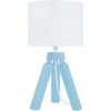 Lampes de bureau Tosel Lampe de chevet tr&eacute;pied bois bleu et blanc Bleu Unique. . Maison & D&eacute;co > Lampes de bureau.