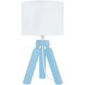 Luminaire sur Grenoble : Lampes de bureau Tosel Lampe de chevet tr&eacute;pied bois bleu et blanc Bleu Unique. . Maison & D&eacute;co > Lampes de bureau.