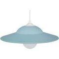 Lustres, suspensions et plafonniers Tosel Suspension d&ocirc;me m&eacute;tal bleu gris Bleu Unique. . Maison & D&eacute;co > Lustres, suspensions et plafonniers.