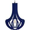 Lustres, suspensions et plafonniers Tosel Suspension bomb&eacute; bois bleu marine Bleu Unique. . Maison & D&eacute;co > Lustres, suspensions et plafonniers.