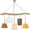 Lustres, suspensions et plafonniers Tosel Lustre poutre bois bois rustic et cr&egrave;me Marron Unique. . Maison & D&eacute;co > Lustres, suspensions et plafonniers.