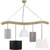 Lustres, suspensions et plafonniers Tosel Lustre poutre bois bois rustic et noir Marron Unique. . Maison & D&eacute;co > Lustres, suspensions et plafonniers.