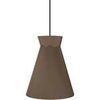 Lustres, suspensions et plafonniers Tosel Suspension conique tissu chocolat Marron Unique. . Maison & D&eacute;co > Lustres, suspensions et plafonniers.