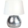 Lampes de bureau Tosel Lampe de salon globe m&eacute;tal chrome et &eacute;cru Argent&eacute; Unique. . Maison & D&eacute;co > Lampes de bureau.