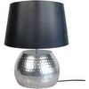 Lampes de bureau Tosel Lampe de salon globe m&eacute;tal chrome et noir Argent&eacute; Unique. . Maison & D&eacute;co > Lampes de bureau.