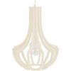 Lustres, suspensions et plafonniers Tosel Suspension bomb&eacute; bois cr&egrave;me Beige Unique. . Maison & D&eacute;co > Lustres, suspensions et plafonniers.