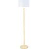 Lampadaires Tosel Lampadaire droit bois cr&egrave;me et blanc Beige Unique. . Maison & D&eacute;co > Lampadaires.