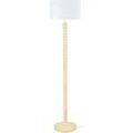 Lampadaires Tosel Lampadaire droit bois cr&egrave;me et blanc Beige Unique. . Maison & D&eacute;co > Lampadaires.