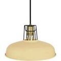 Lustres, suspensions et plafonniers Tosel Suspension d&ocirc;me m&eacute;tal creme et noir Beige Unique. . Maison & D&eacute;co > Lustres, suspensions et plafonniers.