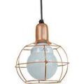Lustres, suspensions et plafonniers Tosel Suspension globe m&eacute;tal cuivre Orange Unique. . Maison & D&eacute;co > Lustres, suspensions et plafonniers.