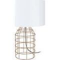 Luminaire sur Grenoble : Lampes de bureau Tosel Lampe a poser filaire m&eacute;tal cuivre et blanc Orange Unique. . Maison & D&eacute;co > Lampes de bureau.