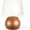 Lampes de bureau Tosel Lampe de salon globe m&eacute;tal cuivre et &eacute;cru Orange Unique. . Maison & D&eacute;co > Lampes de bureau.