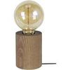 Lampes de bureau Tosel Lampe de chevet cylindrique bois fonc&eacute; Marron Unique. . Maison & D&eacute;co > Lampes de bureau.