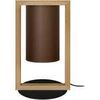 Lampes de bureau Tosel Lampe de chevet colonne bois fonc&eacute; Marron Unique. . Maison & D&eacute;co > Lampes de bureau.