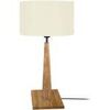 Lampes de bureau Tosel Lampe a poser droit bois fonc&eacute; Marron Unique. . Maison & D&eacute;co > Lampes de bureau.