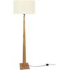 Lampadaires Tosel Lampadaire droit bois fonc&eacute; et 'ecru Marron Unique. . Maison & D&eacute;co > Lampadaires.