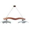 Lustres, suspensions et plafonniers Tosel Lustre poutre bois fonc&eacute; et blanc Marron Unique. . Maison & D&eacute;co > Lustres, suspensions et plafonniers.