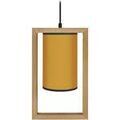 Lustres, suspensions et plafonniers Tosel Suspension carr&eacute; bois fonc&eacute; et jaune Marron Unique. . Maison & D&eacute;co > Lustres, suspensions et plafonniers. Grenoble