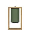 Lustres, suspensions et plafonniers Tosel Suspension carr&eacute; bois fonc&eacute; et vert Marron Unique. . Maison & D&eacute;co > Lustres, suspensions et plafonniers.