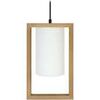 Lustres, suspensions et plafonniers Tosel Suspension carr&eacute; bois fonc&eacute; et blanc Marron Unique. . Maison & D&eacute;co > Lustres, suspensions et plafonniers.