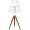 Lampes de bureau Tosel Lampe a poser tr&eacute;pied bois fonc&eacute; et blanc Marron Unique. . Maison & D&eacute;co > Lampes de bureau.
