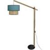 Lampadaires Tosel Lampadaire droit bois fonc&eacute; et bleu Marron Unique. . Maison & D&eacute;co > Lampadaires.