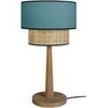 Lampes de bureau Tosel Lampe a poser droit bois fonc&eacute; et bleu Marron Unique. . Maison & D&eacute;co > Lampes de bureau.