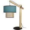 Lampes de bureau Tosel Lampe a poser articul&eacute; bois fonc&eacute; et bleu Marron Unique. . Maison & D&eacute;co > Lampes de bureau.