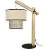 Lampes de bureau Tosel Lampe a poser articul&eacute; bois fonc&eacute; et creme Marron Unique. . Maison & D&eacute;co > Lampes de bureau.
