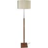 Lampadaires Tosel Lampadaire droit bois fonc&eacute; et cr&eacute;me Marron Unique. . Maison & D&eacute;co > Lampadaires.