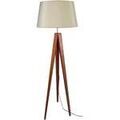 Lampadaires Tosel Lampadaire tr&eacute;pied bois fonc&eacute; et cr&eacute;me Marron Unique. . Maison & D&eacute;co > Lampadaires. Grenoble