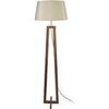 Lampadaires Tosel Lampadaire colonne bois fonc&eacute; et cr&eacute;me Marron Unique. . Maison & D&eacute;co > Lampadaires.