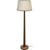 Lampadaires Tosel Lampadaire droit bois fonc&eacute; et cr&eacute;me Marron Unique. . Maison & D&eacute;co > Lampadaires.