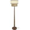 Lampadaires Tosel Lampadaire droit bois fonc&eacute; et cr&eacute;me Marron Unique. . Maison & D&eacute;co > Lampadaires.