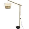 Lampadaires Tosel Lampadaire droit bois fonc&eacute; et cr&eacute;me Marron Unique. . Maison & D&eacute;co > Lampadaires.