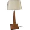Lampes de bureau Tosel Lampe a poser droit bois fonc&eacute; et cr&eacute;me Marron Unique. . Maison & D&eacute;co > Lampes de bureau.