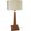 Lampes de bureau Tosel Lampe a poser droit bois fonc&eacute; et cr&eacute;me Marron Unique. . Maison & D&eacute;co > Lampes de bureau.