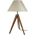 Lampes de bureau Tosel Lampe de chevet tr&eacute;pied bois fonc&eacute; et cr&eacute;me Marron Unique. . Maison & D&eacute;co > Lampes de bureau. Grenoble