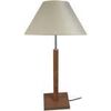 Lampes de bureau Tosel Lampe a poser droit bois fonc&eacute; et cr&eacute;me Marron Unique. . Maison & D&eacute;co > Lampes de bureau.