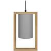 Lustres, suspensions et plafonniers Tosel Suspension carr&eacute; bois fonc&eacute; et gris Marron Unique. . Maison & D&eacute;co > Lustres, suspensions et plafonniers.