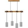 Lustres, suspensions et plafonniers Tosel Lustre bar bois fonc&eacute; et gris Marron Unique. . Maison & D&eacute;co > Lustres, suspensions et plafonniers.